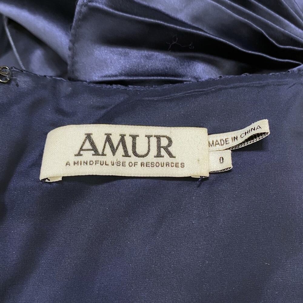 AMUR Navy Ruffled Maxi Dress - Picture 6 of 9